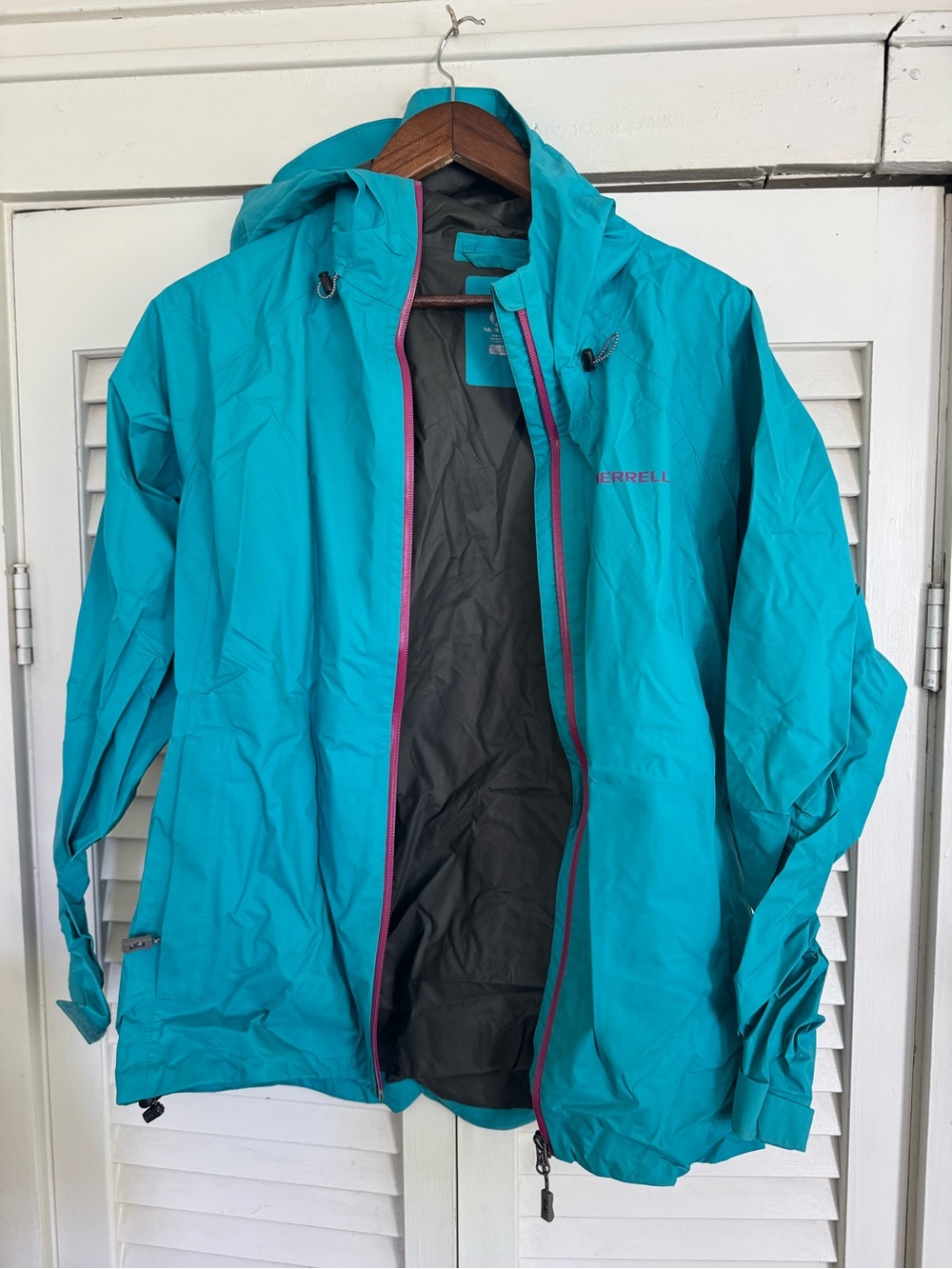 Merrell Goretex Rain Jacket Teal Blue sz Medium